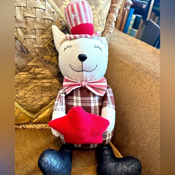 Memorial Day Patriotic Americana 4th of July Shelf Sitter Cat Decor 19” - Picture 1 of 4